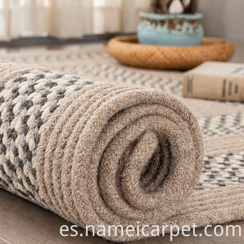 Big Large Size Wool Braided Living Room Rug